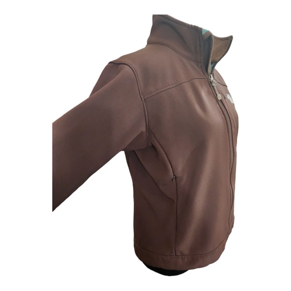 The North Face Apex Soft Shell Jacket Brown and Blue, (Small) - Picture 6 of 16